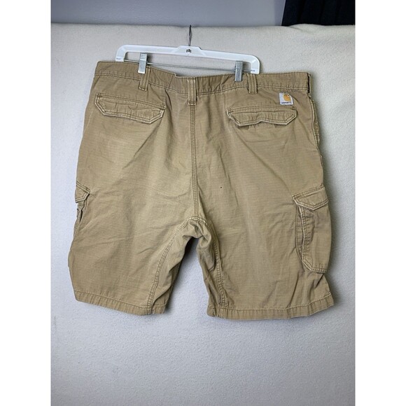 Carhartt Shorts Mens 46 Beige Force Relaxed Fit Ripstop Cargo Pockets Workwear - Picture 2 of 9